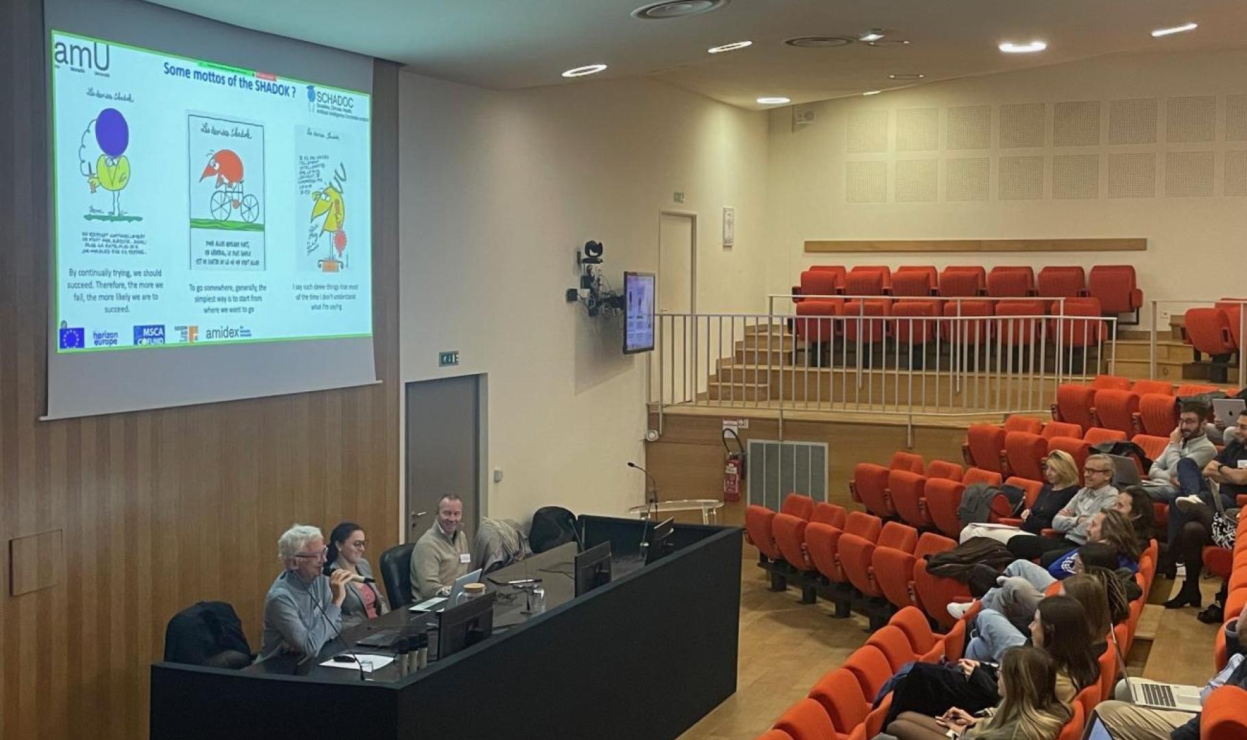 presentation of SCHADOC in auditorium